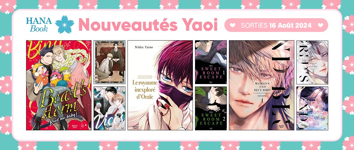 À découvrir le 16 août : 9 nouveaux yaoi Hana Book