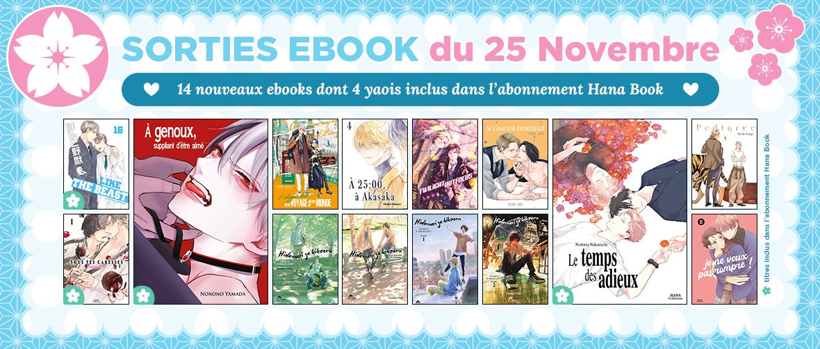 Hana Book : 14 nouveaux ebooks disponibles