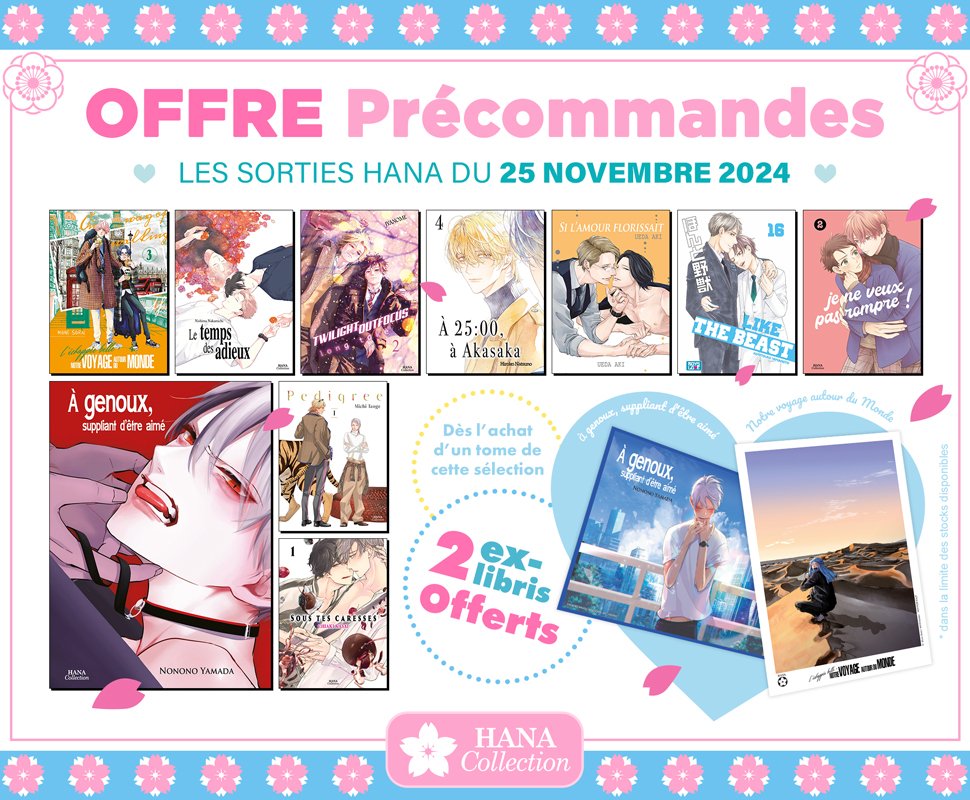 Offre Précommande Hana : 2 ex-libris OFFERTS